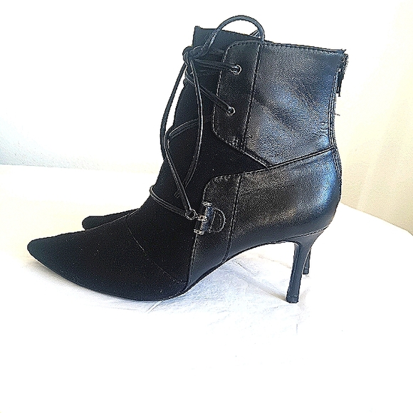 Sexy Black Ankle Boots, Goth, Whimsygoth, Baddie, Nine West Size 8 - Picture 3 of 14